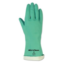 SIZE 9 GREEN FLOCK LINEDNITRILE 18 MIL-MCR SAFETY-127-5339S