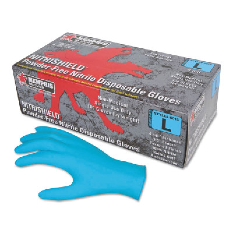 XLRG 4 MIL NITRISHIELD DISPOSABLE GLOVE PDR FREE-MCR SAFETY-127-6015XL