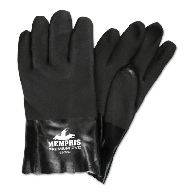 10" BLACK PVC NON-SLIPW/JERSEY LI-MCR SAFETY-127-6200SJ