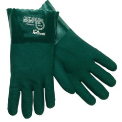GREEN 12" GAUNTLET JERSEY LINED SANDY-MCR SAFETY-127-6412