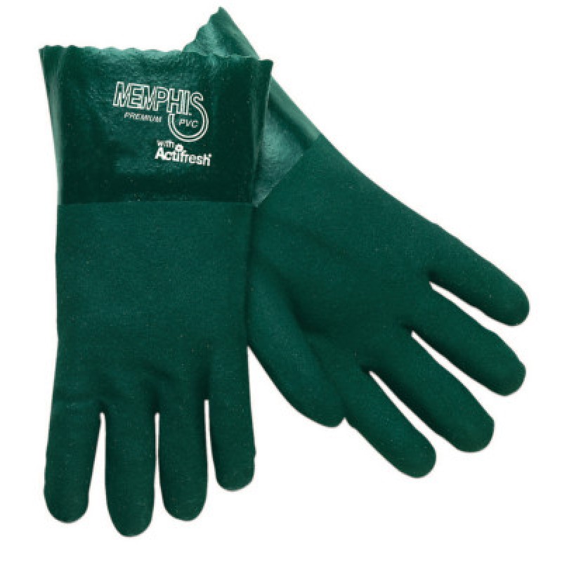 GREEN 12" GAUNTLET JERSEY LINED SANDY-MCR SAFETY-127-6412