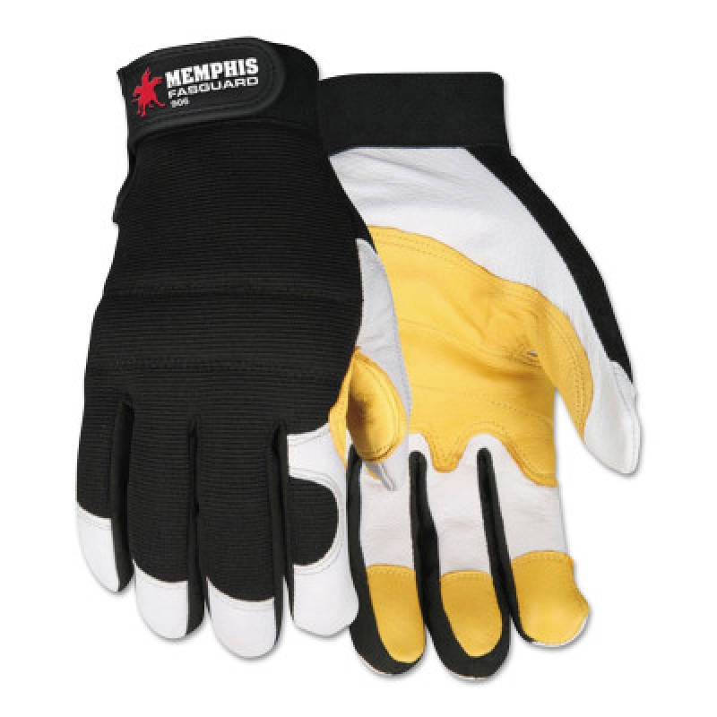 X-LARGE FASGUARD GLOVE WHITE GRAIN GOATSKIN-MCR SAFETY-127-906XL