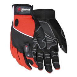 MULTI-TASK RED SPANDEX-SYNTHETIC LEATHER- WITH-MCR SAFETY-127-924S