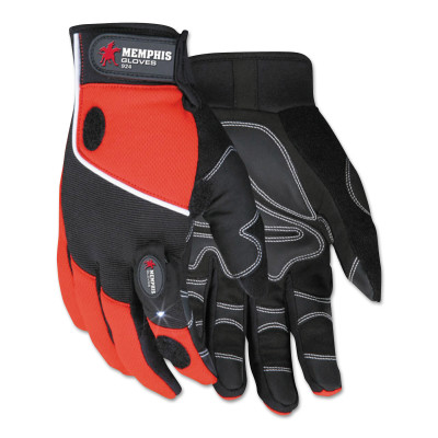 MULTI-TASK RED SPANDEX-SYNTHETIC LEATHER- WITH-MCR SAFETY-127-924S