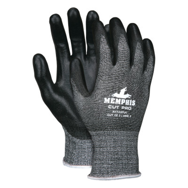 MEMPHIS CUT PRO 13GA S/PHPPE BLACK PU-MCR SAFETY-127-92723PUXL