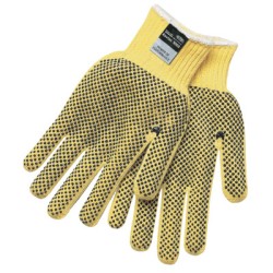 LARGE COATED STRING KNITKEVLAR PLUS W/PVC-MCR SAFETY-127-9366L