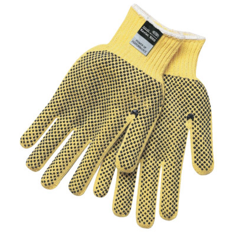 LARGE COATED STRING KNITKEVLAR PLUS W/PVC-MCR SAFETY-127-9366L