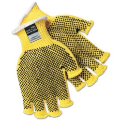 LARGE FINGERLESS PVC DOTS KEVLAR PLUS GLOVE-MCR SAFETY-127-9369L