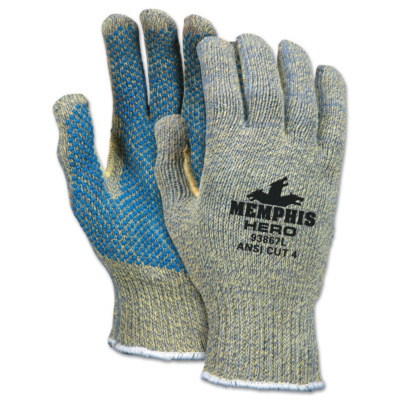 MEMPHIS HERO KEVLAR/STAINLESS/NYLON PVC 1 SIDE-MCR SAFETY-127-93867XL