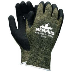KS-5  13 GA KEVLAR SS/NYLON  BLK LATEX DIP PALM-MCR SAFETY-127-9389L