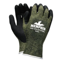 KS-5  13 GA KEVLAR SS/NYLON  BLK LATEX DIP PALM-MCR SAFETY-127-9389S