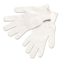 COTTON/POLYESTER KNIT GLOVE NATURAL LARGE-MCR SAFETY-127-9500LM
