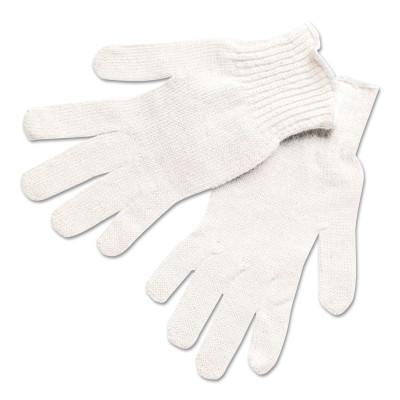 COTTON/POLYESTER KNIT GLOVE NATURAL LARGE-MCR SAFETY-127-9500LM