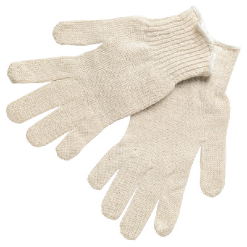 SMALL COTTON/POLYESTER NATURAL STRING GLOVE-MCR SAFETY-127-9500SM