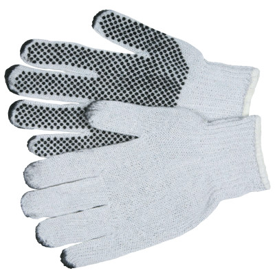 LARGE COTTON/POLESTER NATURAL PVC DOTS/1 SIDE-MCR SAFETY-127-9650LM