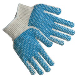 REG COT/POLY BLUE PVC DOTS-MCR SAFETY-127-9660SMB