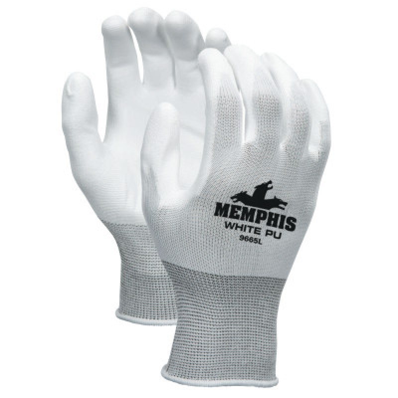 WHITE NYLON WHITE PU 13GA-MCR SAFETY-127-9665L