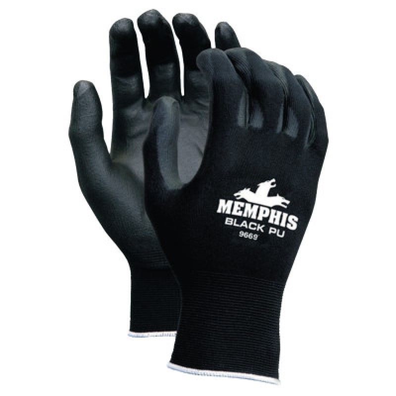BLACK NYLON BLACK PU 13GA-MCR SAFETY-127-9669M