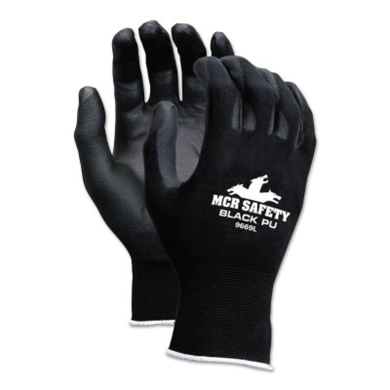 BLACK NYLON BLACK PU 13GA-MCR SAFETY-127-9669L