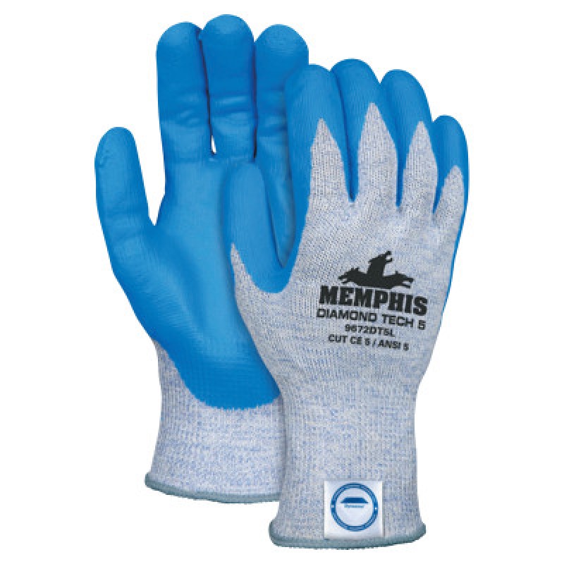 DIAMOND TECH 5 DYNEEMA SHELL W/BLU POLY COATING-MCR SAFETY-127-9672DT5L