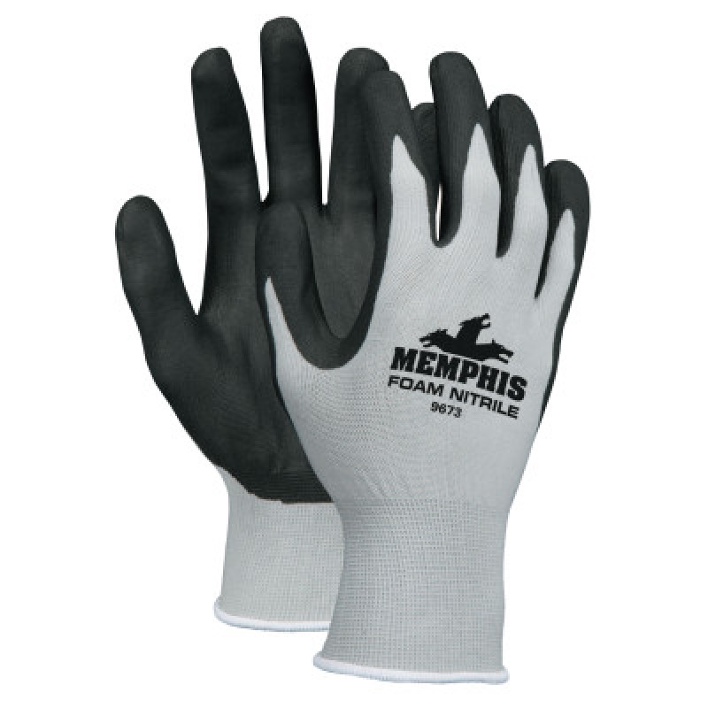 GRAY SHELL  BLACK FOAM NITRILE  13 GAUGE-MCR SAFETY-127-9673M