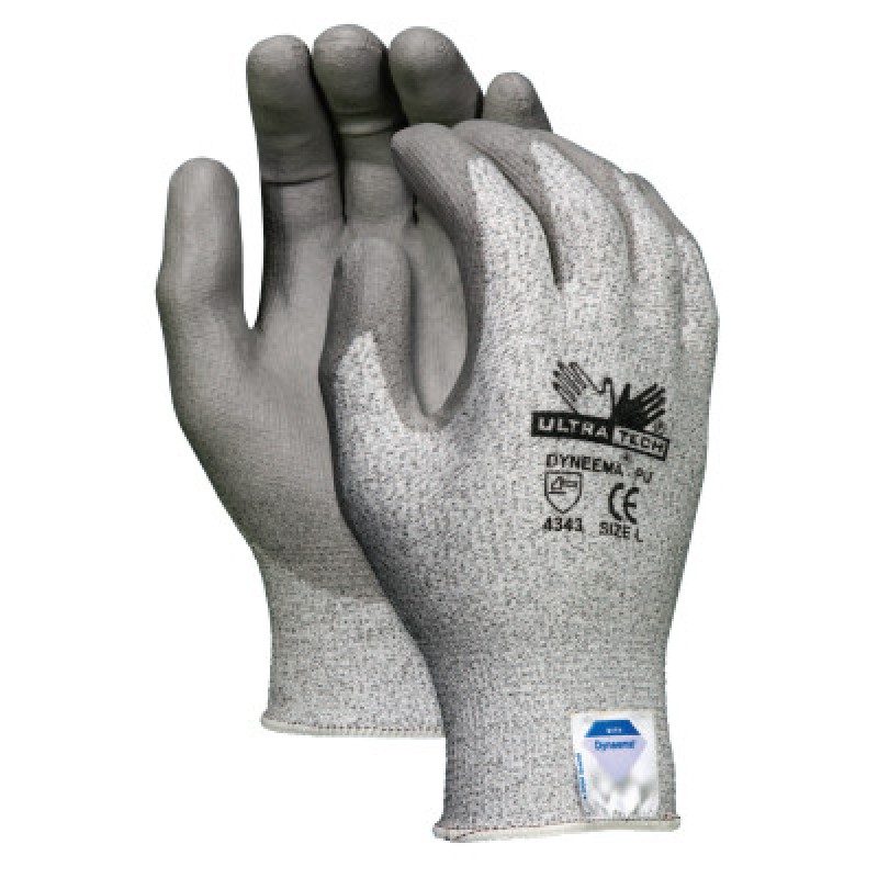LARGE ULTRA TECH DYNEEMASTRING KNIT GLOVE BLK/W-MCR SAFETY-127-9676L