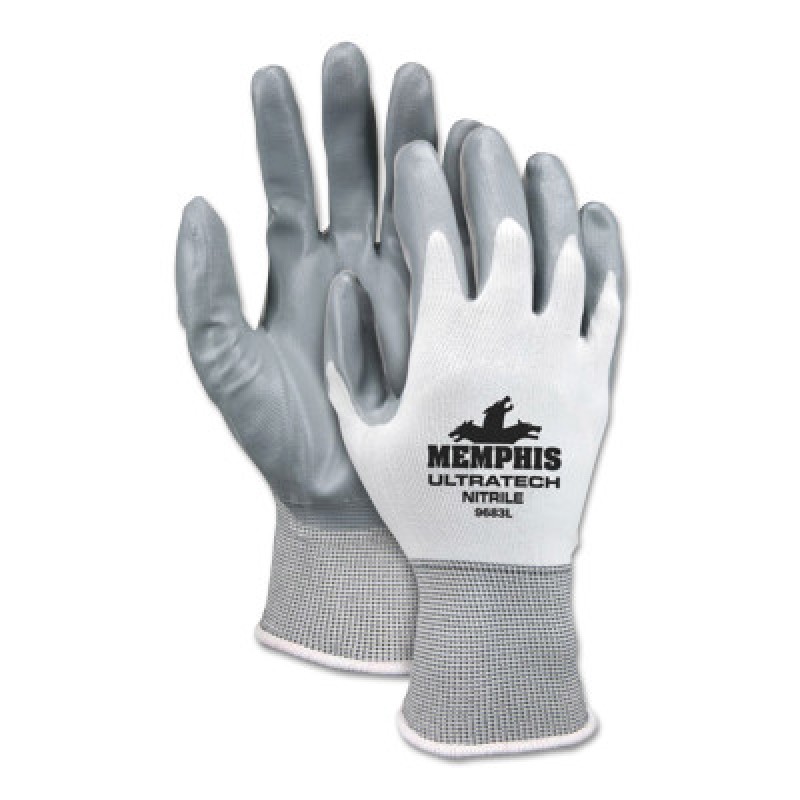 13 GA NYLON SHELL 100% NITRILE DIP PALM/FINGERS-MCR SAFETY-127-9683S