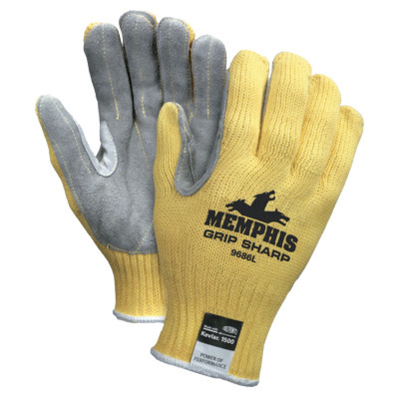 GRIP SHARP KEV/LEA 7 GUAGE SELECT SPLIT LEA PALM-MCR SAFETY-127-9686L