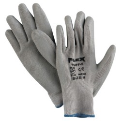 MEDIUM FLEX TUFF II GRAYCOTTON/POLY SHELL 10 GAU-MCR SAFETY-127-9688M