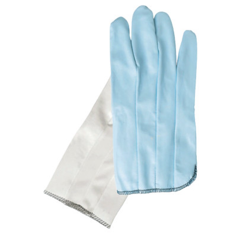 WHITE VINYL MENS LAMINATED GLOVE LARGE W/NYL-MCR SAFETY-127-9870L