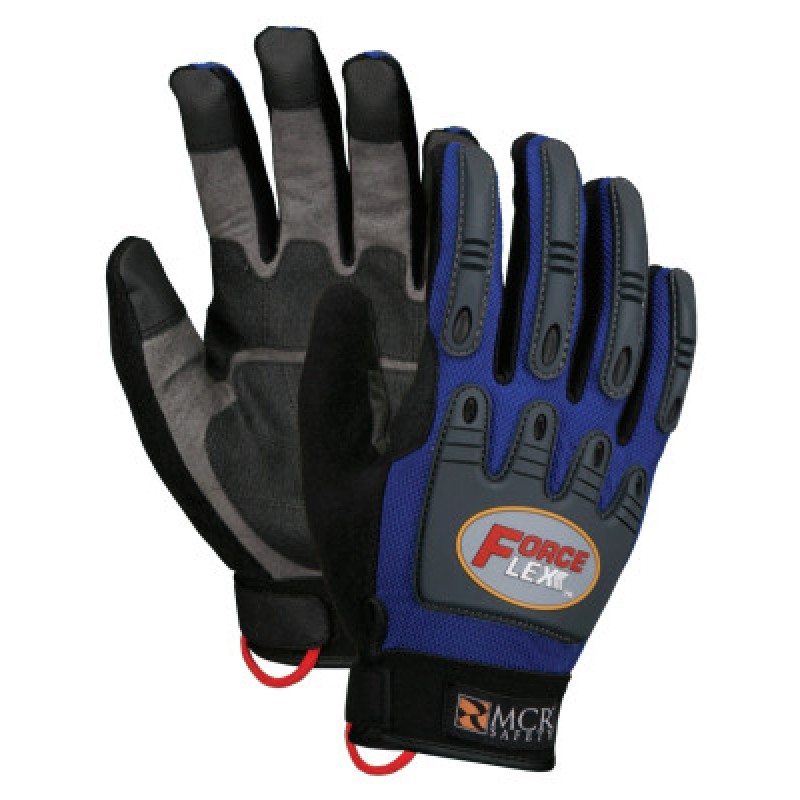 FORCEFLEX DRY GRIP TPR PROTECTION- HOOK/LOOP L-MCR SAFETY-127-B100L