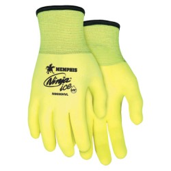 NINJA ICE 7GA ACRYLIC HIVIS LIME PALM/FINGERTIP-MCR SAFETY-127-N9690HVL