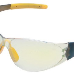 CHECKMATE SAFETY GLASSESSMOKE TEMPLE CLR YLW MI-MCR SAFETY-135-CK229Y