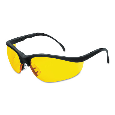 KLONDIKE BLACK FRAME AMBER LENS SAFETY SPECTACLE-MCR SAFETY-135-KD114