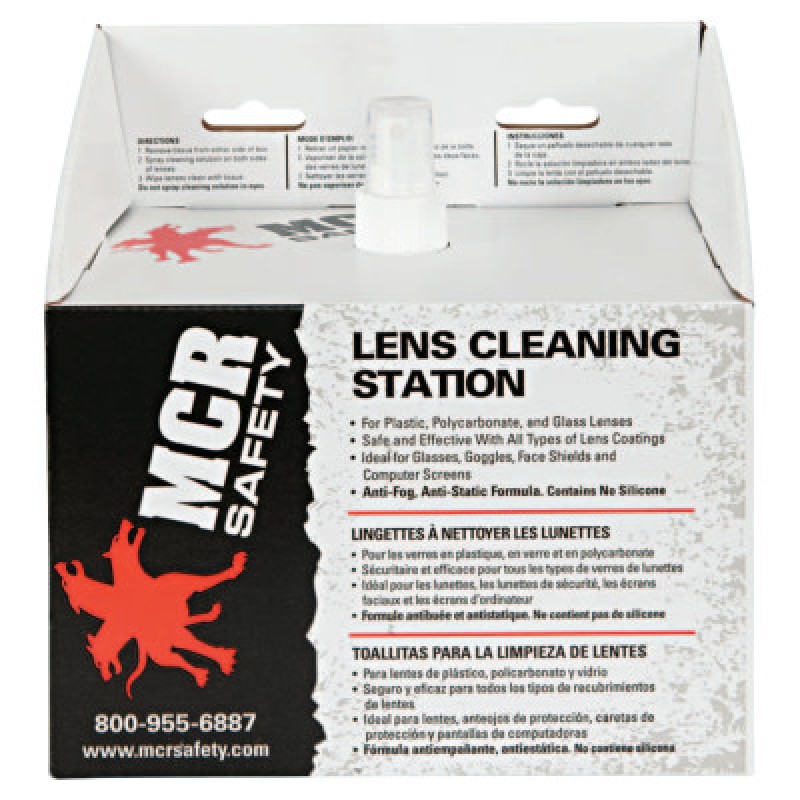 DISPOSABLE LENS CLEANINGSTATION-MCR SAFETY-135-LCS1