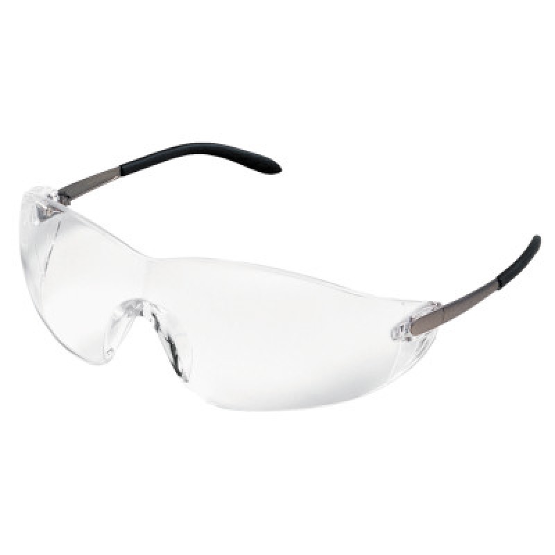 BLACKJACK CHROME FRAMECLEAR LENS SAFETY GLASS-MCR SAFETY-135-S2110