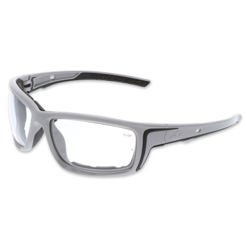GRAY FRAME  CLEAR MAX6 LENS-MCR SAFETY-135-SR520PF