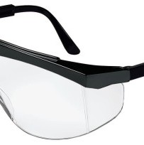 STRATOS BLACK FRAME CLEAR LENS SAFETY GLASS-MCR SAFETY-135-SS110