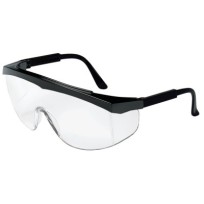 STRATOS BLACK FRAME CLEAR LENS SAFETY GLASS-MCR SAFETY-135-SS110