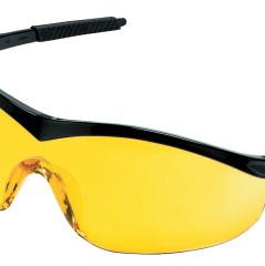 STORM- BLACK FRAME AMBERLENS SAFETY GLASSES-MCR SAFETY-135-ST114