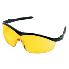STORM- BLACK FRAME AMBERLENS SAFETY GLASSES-MCR SAFETY-135-ST114