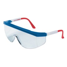 TOMAHAWK RED/WHITE/BLUEFRM CLR LENS SFT GLS-MCR SAFETY-135-TK130