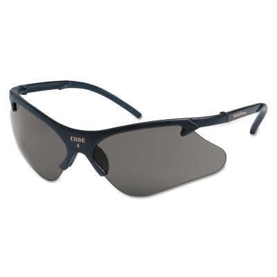 S&W CODE 4 SAFETY GLASSES BLACK FRAME SMOKE LENS-KCCJACKSON SAFE-412-19836
