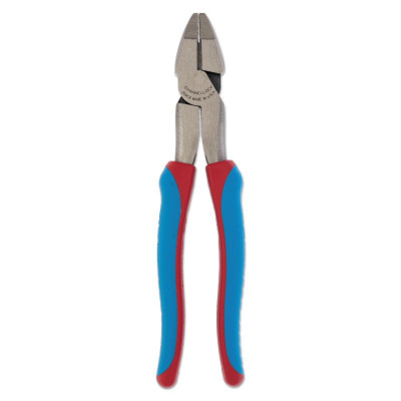 9" HIGH LEVERAGE ROUND NOSE LINEMAN'S PLIER-CHANNELLOCK INC-140-369CB-BULK
