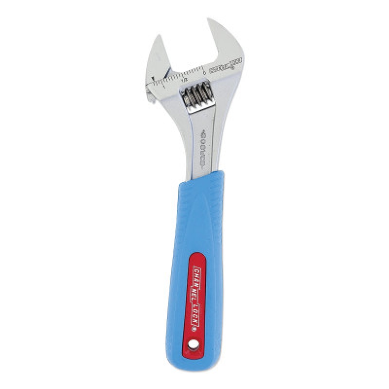 8" CODE BLUE GRIPPED BULK ADJ WRENCH WIDE-CHANNELLOCK INC-140-808WCB-BULK