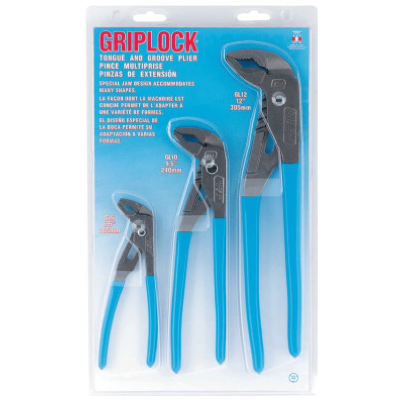 EDP 52006-8 GIFT PACK GL6/10/12 GRIPLOCK PLIERS-CHANNELLOCK INC-140-GLS-3
