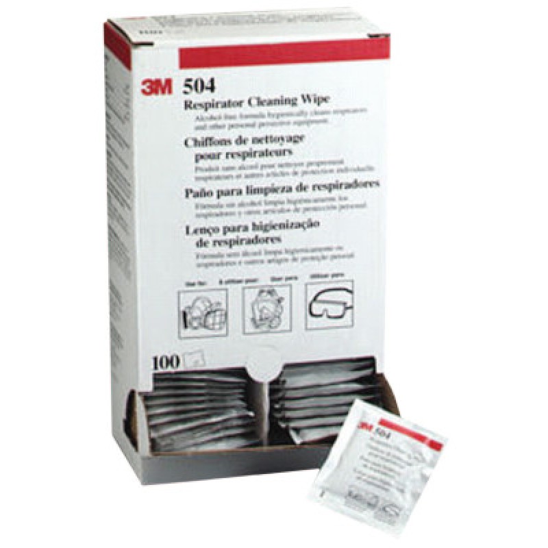 ALCOHOL FREE RESPIRATORCLEANING WIPE-F/5000-3M COMPANY-142-504
