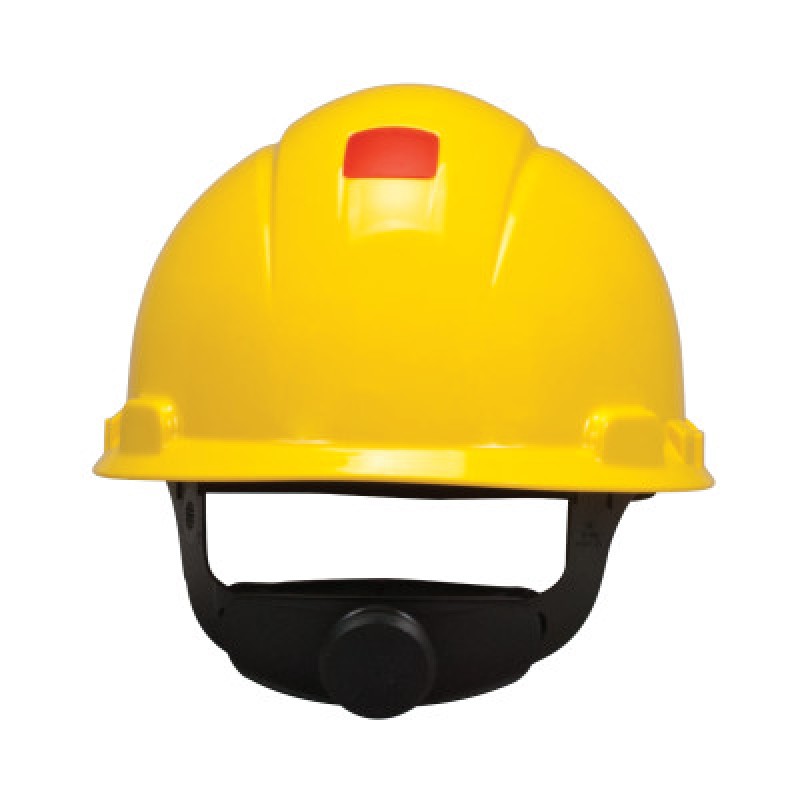 HARD HAT WITH UVICATOR YELLOW -4PT SUSPENSION-3M COMPANY-142-H-702R-UV
