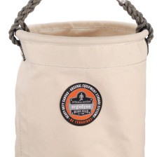 5730 LEATHER BOTTOM BAGCANVAS WHITE-ERGODYNE-150-14430