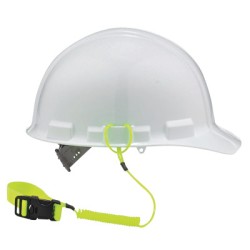 COIL HARD HAT LANYARD WITH BUCKLE LIME-ERGODYNE-150-19157